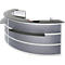 Bovenblad voor toonbank uit de Tool-serie, buitenelement, rond, B 2200 x D 350 x H 19 mm, hout, decor beuken