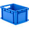 Box in EURO formaat EF 4220, L 400 x B 300 x H 220 mm, inhoud 20,4 l, laadvermogen 15 kg, stapelbaar, polypropeen, blauw