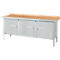 Box-type werkbank Schäfer Shop Select PW 200-3, beuken multiplex blad, met stalen rand, tot 750 kg, B 2000 x D 700 x H 840 mm, blank aluminium