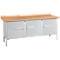 Box-type werkbank Schäfer Shop Select PW 200-3, beuken multiplex blad, tot 750 kg, B 2000 x D 700 x H 840 mm, blank aluminium
