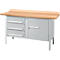 Box-type werkbank Schäfer Shop Select PWi 150-4, beuken multiplex blad, tot 750 kg, B 1500 x D 700 x H 840 mm, blank aluminium