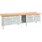 Box-type werkbank Schäfer Shop Select PWi 300-0, beuken multiplex blad, tot 750 kg, B 3000 x D 700 x H 840 mm, lichtgrijs