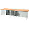 Box-type werkbank Schäfer Shop Select PWi 300-1, beuken multiplex blad, tot 750 kg, B 3000 x D 700 x H 840 mm, lichtgrijs