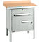 Box-type werkbank Schäfer Shop Select PWi 75-0, beuken multiplex blad, met stalen rand, tot 750 kg, B 750 x D 700 x H 840 mm