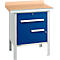 Box-type werkbank Schäfer Shop Select PWi 75-0, beuken multiplex blad, met stalen rand, tot 750 kg, B 750 x D 700 x H 840 mm