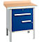 Box-type werkbank Schäfer Shop Select PWi 75-0, beuken multiplex blad, met stalen rand, tot 750 kg, B 750 x D 700 x H 840 mm