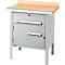 Box-type werkbank Schäfer Shop Select PWi 75-0, beuken multiplex blad, met stalen rand, tot 750 kg, B 750 x D 700 x H 840 mm