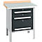 Box-type werkbank Schäfer Shop Select PWi 75-7, beuken decor multiplex blad, met stalen afdekking, tot 750 kg, B 750 x D 700 x H 840 mm