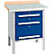 Box-type werkbank Schäfer Shop Select PWi 75-7, beuken decor multiplex blad, met stalen afdekking, tot 750 kg, B 750 x D 700 x H 840 mm