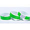 Trois bracelets en Tyvek vert sur fond blanc avec le texte 500 bracelets en Tyvek robuste.