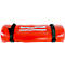 Gerollte, orangefarbene Decke mit Tragegurten. Schriftzug: CAR FIRE BLANKET.