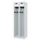 Brandbestrijdingskast C+P Evolo PRAKTUS, 2 vakken, met sokkel, vloerglijders, B 600 x D 500 x H 1850 mm, RAL 7035 lichtgrijs