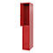 Brandweerkast met dubbele verdieping C+P Flexo Wit, 1 compartiment met 2 vakken, vloerglijders, B 300 x D 500 x H 1850 mm, RAL 3000 vuurrood