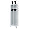 Brandweerkluis C+P Evolo EXPERT, 2 compartimenten, B 600 x D 500 x H 1850 mm, RAL 7035 lichtgrijs/RAL 7035 lichtgrijs