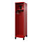 Brandweerkluis C+P Evolo Flexo, 1 compartiment, helmhouder, met voeten, B 500 x D 600 x H 1950 mm, RAL 3000 vuurrood/RAL 7021 zwartgrijs
