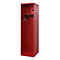 Brandweerkluis C+P Evolo Flexo, 1 compartiment, zonder helmhouder, vloerglijders, B 500 x D 600 x H 1850 mm, RAL 3000 vuurrood