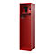 Brandweerkluis C+P Evolo Flexo, 1 vak, met helmhouder, vloerglijders, B 500 x D 500 x H 1850 mm, RAL 3000 vuurrood