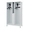Brandweerkluis C+P Evolo Maxi, 4 vakken voor 2 personen, met helmhouder, met poten, B 1200 x D 500 x H 1950 mm, RAL 7035 lichtgrijs