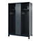 Brandweerkluis C+P Evolo Maxi, 4 vakken voor 2 personen, met helmhouder, met poten, B 1200 x D 600 x H 1950 mm, RAL 7016 antracietgrijs/RAL 7021 zwartgrijs