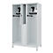 Brandweerkluis C+P Evolo Maxi, 4 vakken voor 2 personen, met helmhouder, met poten, B 1200 x D 600 x H 1950 mm, RAL 7035 lichtgrijs