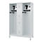 Brandweerkluis C+P Evolo Maxi, 4 vakken voor 2 personen, met helmhouder, met poten, B 1300 x D 500 x H 1950 mm, RAL 7035 lichtgrijs
