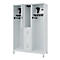 Brandweerkluis C+P Evolo Maxi, 4 vakken voor 2 personen, met helmhouder, met poten, B 1300 x D 500 x H 1950 mm, RAL 7035 lichtgrijs