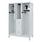 Brandweerkluis C+P Evolo Maxi, 4 vakken voor 2 personen, met helmhouder, met poten, B 1300 x D 600 x H 1950 mm, RAL 7035 lichtgrijs