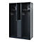 Brandweerkluis C+P Evolo Maxi, 4 vakken voor 2 personen, met helmhouder, vloerglijders, B 1200 x D 500 x H 1850 mm, RAL 7016 antracietgrijs