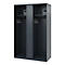 Brandweerkluis C+P Evolo Maxi, 4 vakken voor 2 personen, zonder helmhouder, vloerglijders, B 1200 x D 500 x H 1850 mm, RAL 7016 antracietgrijs