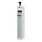 Brandweerkluis C+P Evolo PRAKTUS, 1 compartiment, helmhouder, met sokkel, vloerglijders, B 300 x D 500 x H 1850 mm, RAL 7035 lichtgrijs