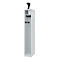 Brandweerkluis C+P Evolo PRAKTUS, 1 compartiment, helmhouder, met sokkel, vloerglijders, B 300 x D 500 x H 1850 mm, RAL 7035 lichtgrijs