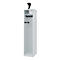 Brandweerkluis C+P Evolo PRAKTUS, 1 compartiment, helmhouder, met sokkel, vloerglijders, B 400 x D 500 x H 1850 mm, RAL 7035 lichtgrijs