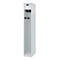 Brandweerkluis C+P Evolo PRAKTUS, 1 compartiment, met sokkel, vloerglijders, B 300 x D 500 x H 1850 mm, RAL 7035 lichtgrijs