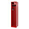 Brandweerkluis C+P Evolo PRAKTUS, 1 compartiment, met sokkel, vloerglijders, B 400 x D 500 x H 1850 mm, RAL 3000 vuurrood