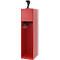 Brandweerkluis C+P Evolo Youngster, 1 compartiment, met helmhouder, vloerglijders, B 400 x D 500 x H 1530 mm, RAL 3000 vuurrood