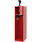 Brandweerkluis C+P Evolo Youngster, 1 compartiment, met helmhouder, vloerglijders, B 400 x D 500 x H 1530 mm, RAL 3000 vuurrood