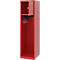 Brandweerkluis C+P Evolo Youngster, 1 vak, zonder helmhouder, vloerglijders, B 400 x D 500 x H 1530 mm, RAL 3000 vuurrood