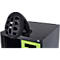 Brandweerkluis C+P Evolo Youngster, 2 vakken, met helmhouder, met sokkel, B 800 x D 500 x H 1630 mm, RAL 3000 vuurrood/RAL 7016 antracietgrijs