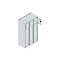 Brandweerkluis C+P Evolo Youngster, 3 vakken, met helmhouder, vloerglijders, B 900 x D 500 x H 1530 mm, RAL 7016 antracietgrijs