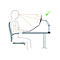 Bras de moniteur BakkerElkhuizen Filex Galaxy Flex Single, pour 1 écran jusqu'à 12 kg, réglable en hauteur et en profondeur, orientable et inclinable, avec pince de table, argenté