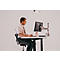 Bras de moniteur BakkerElkhuizen Filex Galaxy Modular Dual, pour 2 écrans jusqu'à 12 kg, réglable en hauteur et en profondeur, pivotant et inclinable, avec pince de table, blanc