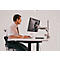 Bras de moniteur BakkerElkhuizen Filex Galaxy Modular Dual, pour 2 écrans jusqu'à 12 kg, réglable en hauteur et en profondeur, pivotant et inclinable, avec pince de table, blanc