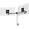 Bras de moniteur durable, pour 2 écrans 21-27', VESA, rotatif et inclinable, réglable en hauteur, avec pince de bureau