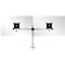 Bras de moniteur durable, pour 2 écrans 21-27', VESA, rotatif et inclinable, réglable en hauteur, avec pince de bureau