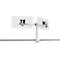 Bras de moniteur durable, pour 2 écrans 21-27', VESA, rotatif et inclinable, réglable en hauteur, avec pince de bureau
