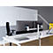 Bras de moniteur durable, pour 2 écrans 21-27', VESA, rotatif et inclinable, réglable en hauteur, avec pince de bureau