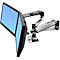 Bras double LX Ergotron pour montage sur bureau