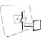 Bras mural, l. 400 x H 500 mm, pour toutes les tailles de miroir