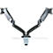 Bras pour 2 écrans MX8-124 - jusqu'à 24″ et 8 kg – inclinaison - rotation - hauteur réglable - guide-câble - VESA - pince de table - notre marque Schäfer Shop Select