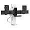 Bras pour double écran Ergotron TRACE, pour 2 écrans jusqu'à 27″ &amp; jusqu'à 9,8 kg, réglable en hauteur/profondeur, pivotant/rotatif/inclinable, avec pince de table, blanc.